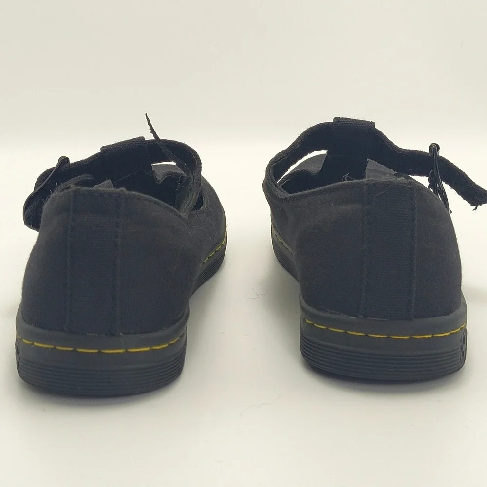 Dr Martens Woolwich Black Canvas Mary Jane T-Strap Shoes Womens 7 AW004 SK01R - Picture 11 of 16